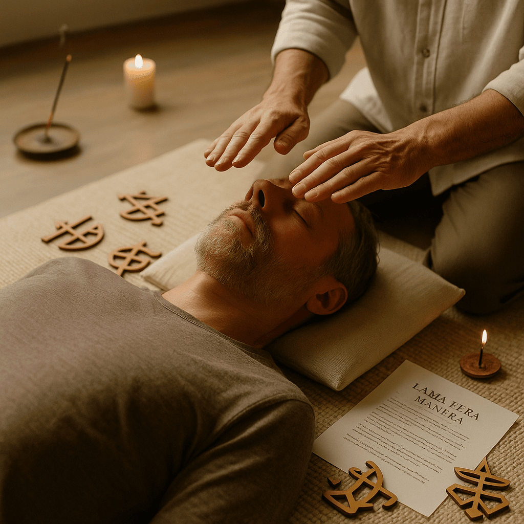 A quiet moment of healing release — woman finding comfort and calm