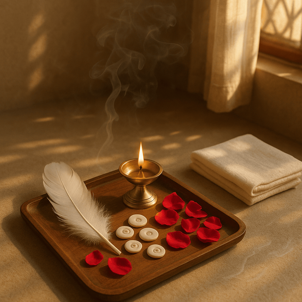 Calm restorative healing space — peaceful interior